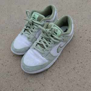 Nike Green and White Sneakers